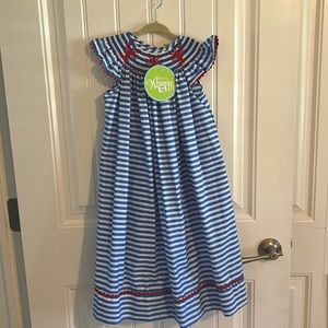 Size 5 girls Classic Whimsy smocked lobster dress
